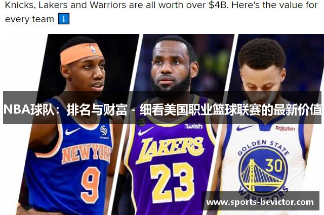 NBA球队：排名与财富 - 细看美国职业篮球联赛的最新价值